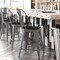 Flash Furniture Clear Coat Metal Counter Stool & Black Poly Seat XU-DG-TP001B-24-PL1B-GG - alternate 1